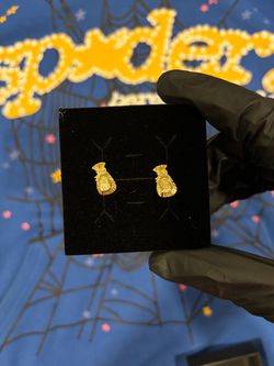 GOLD MONEY BAG EARRINGS
