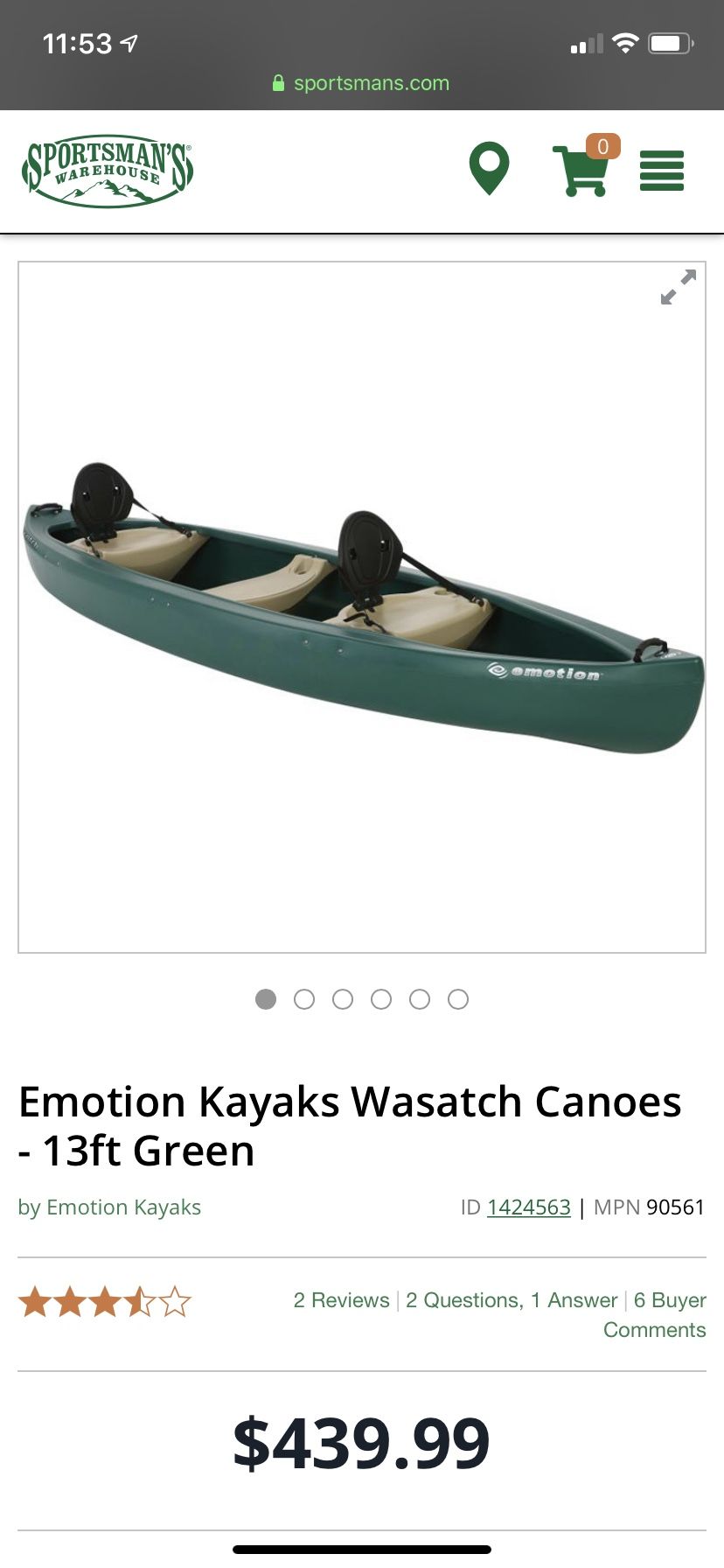 Emotion canoe 13’