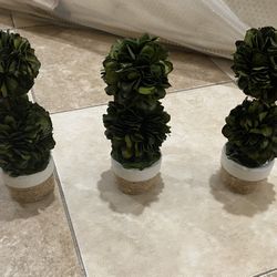 Three Faux Floral Decor