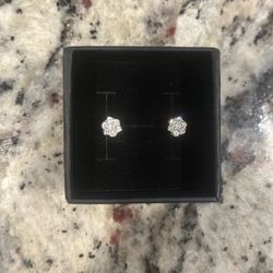 Moissanite Flower Earrings
