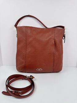 Coach Madison Isabelle Bag Tote Pebbled Leather Purse Brown Boho