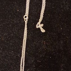 Sterling Silver Modernist Designer Danish Necklace 18" Chain 