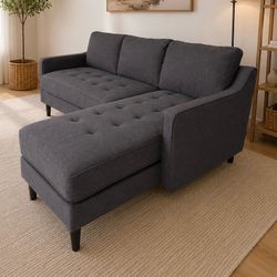 FREE DELIVERY | Stylish Navy Blue Sectional – Ready Today