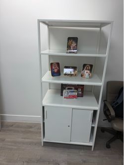 White shelf storage cabinets, Ikea