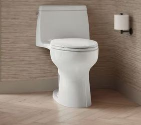 Santa Rosa 12 in. Rough In 1-Piece 1.28 GFP Elongated Chair Height Toilet in White Soft Close Seat