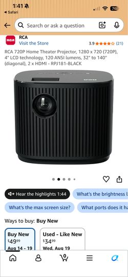 RCA Home Theatre Projector