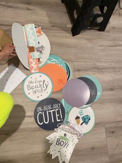 Baby boy shower decorations