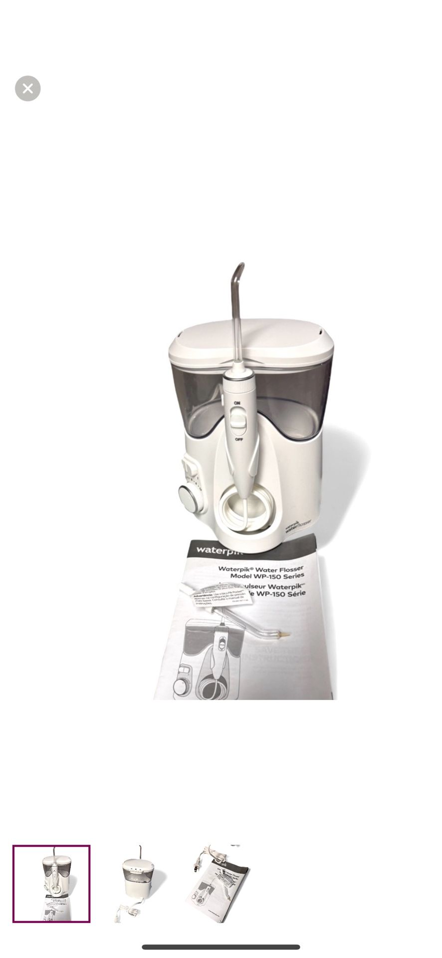 WATERPIK White WP-150 Ultra Plus Water Flosser NEW $90