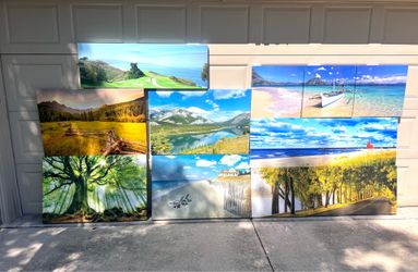 Collection of iCanvas Scenic Landscape Canvas Pieces. Sizes vary. Price listed is for ALL pieces.