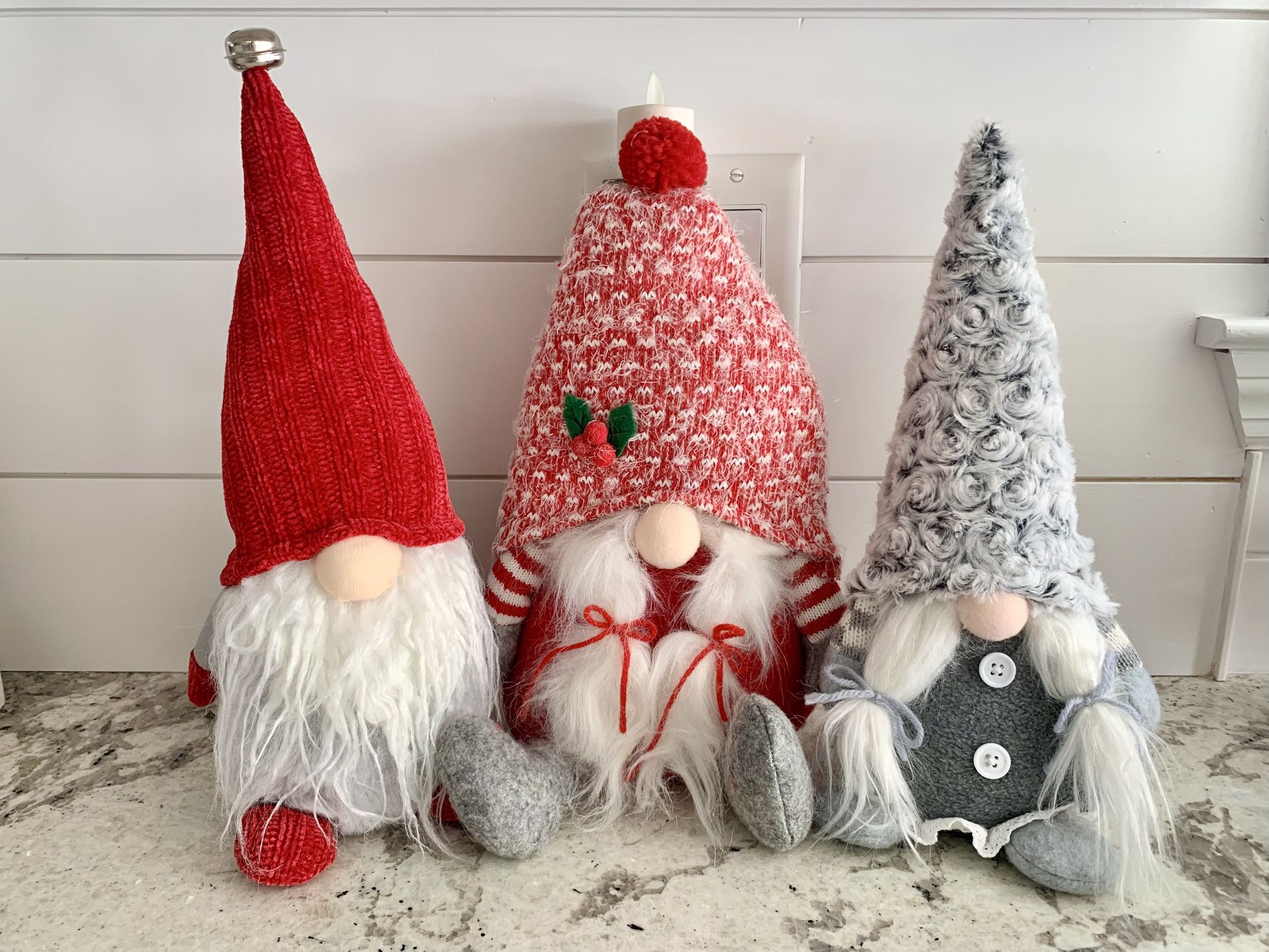 Christmas Holiday Gnomes Trio 