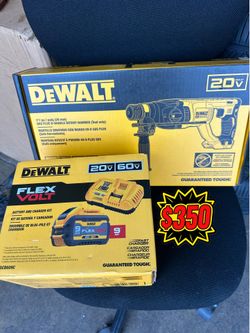 Dewalt hammer drill and flex volt battery and fast charger