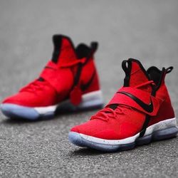Nike LeBron 14 University Red Size 13