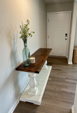 ✨ Farmhouse Solid Wood Entry Console Table