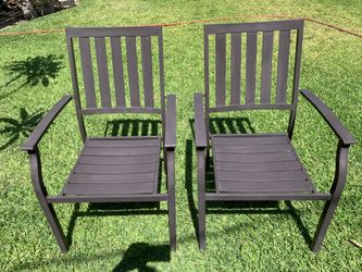 Set of 2 Outdoor Patio Dining Chairs with Cushions