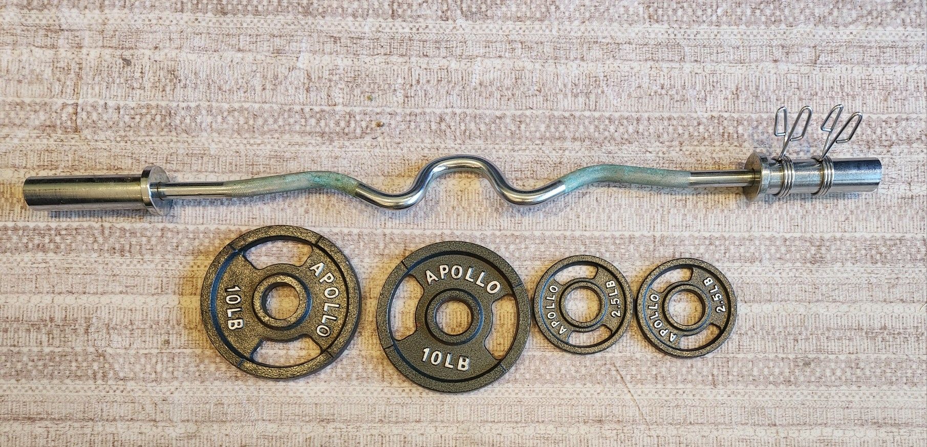 Curl Bar and weights