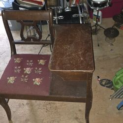 26 w x 28 highx 18" deep Antique Telephone Table