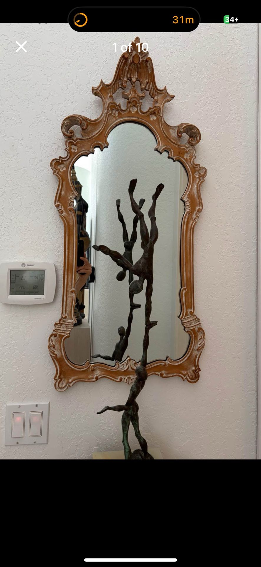 Stunning LaBarge 38” X 18” Wall Mirror. Top Quality La...