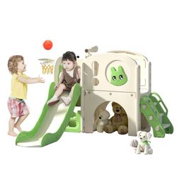 8 in 1 Toddler Slide, Kid Slide Freestanding, for Age 1-3