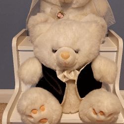 WEDDING BEARS!  BRIDE & GROOM WERE MEANT FOR EACH OTHER!