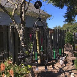 Antique wrought iron chandelier