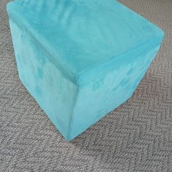 Turquoise Cubed Ottoman