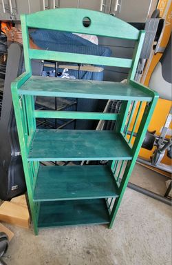 4tier wooden collapsible shelving unit