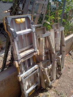3 adjustable aluminum benches