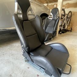 GT2 Style CGT Style Recline Seat (PAIR) Carbon With PU Leather