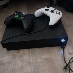 Xbox One X For Sell With 2 Controllers 