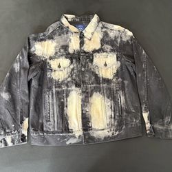 Born x Raised Acid Wash Rocker Jacket Size Small