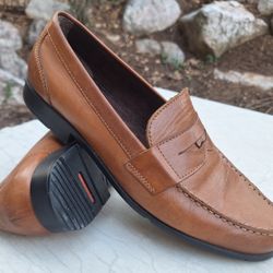 Awesome Mens Rockport Walkability Brown Penny Loafers - Size 13M 