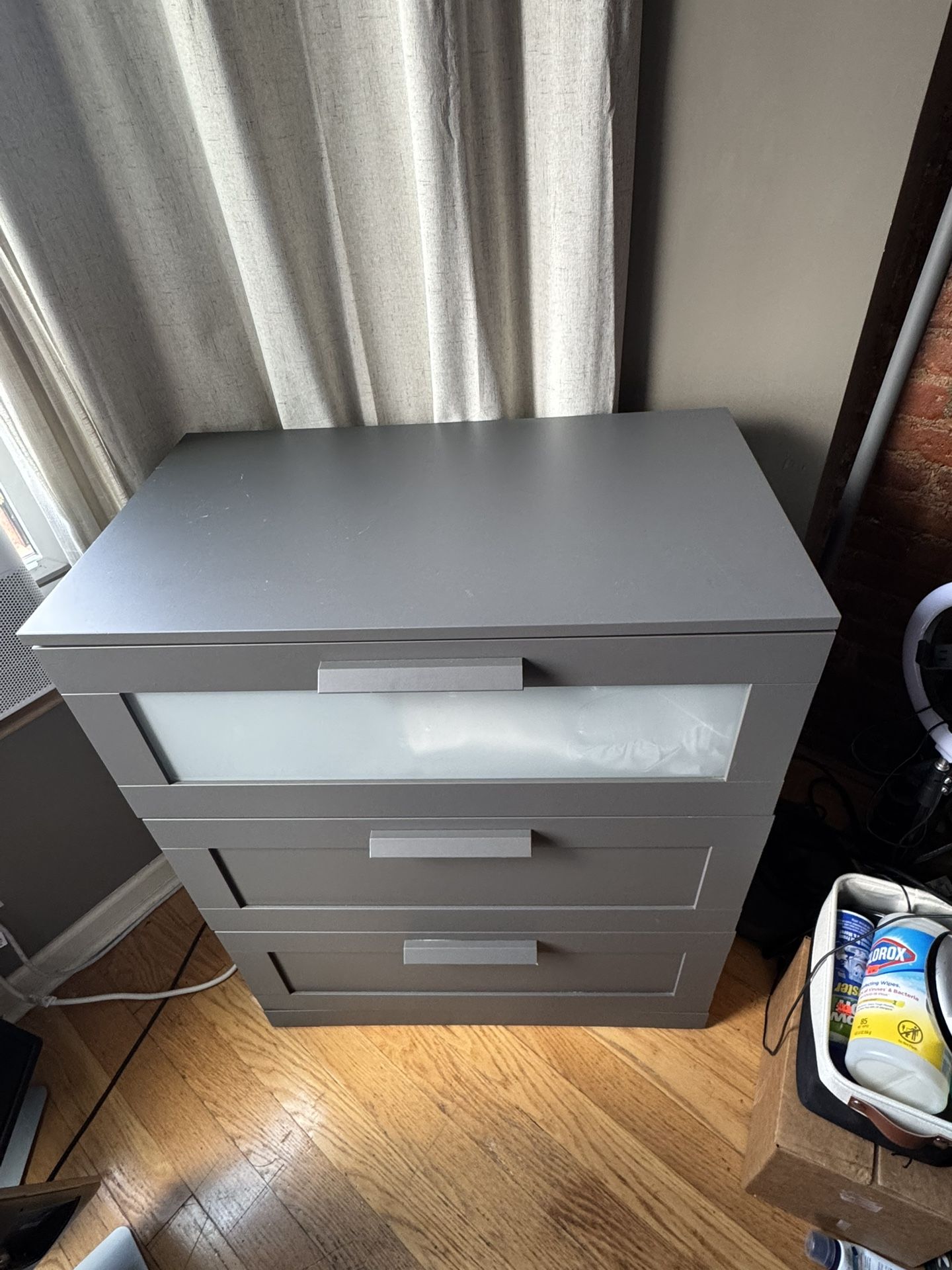 IKEA BRIMNES 3-Drawer Dresser – Gray – Must Go By Sunday 7/14!