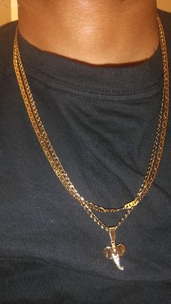 18k gold filled 22in chains