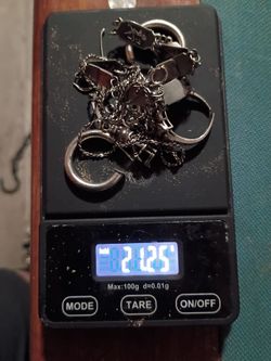 Over 21 gram mixed lot of 925 sterling silver