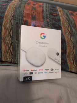 Unopened Google Nest GA01919-US Chromecast with Google TV, Snow