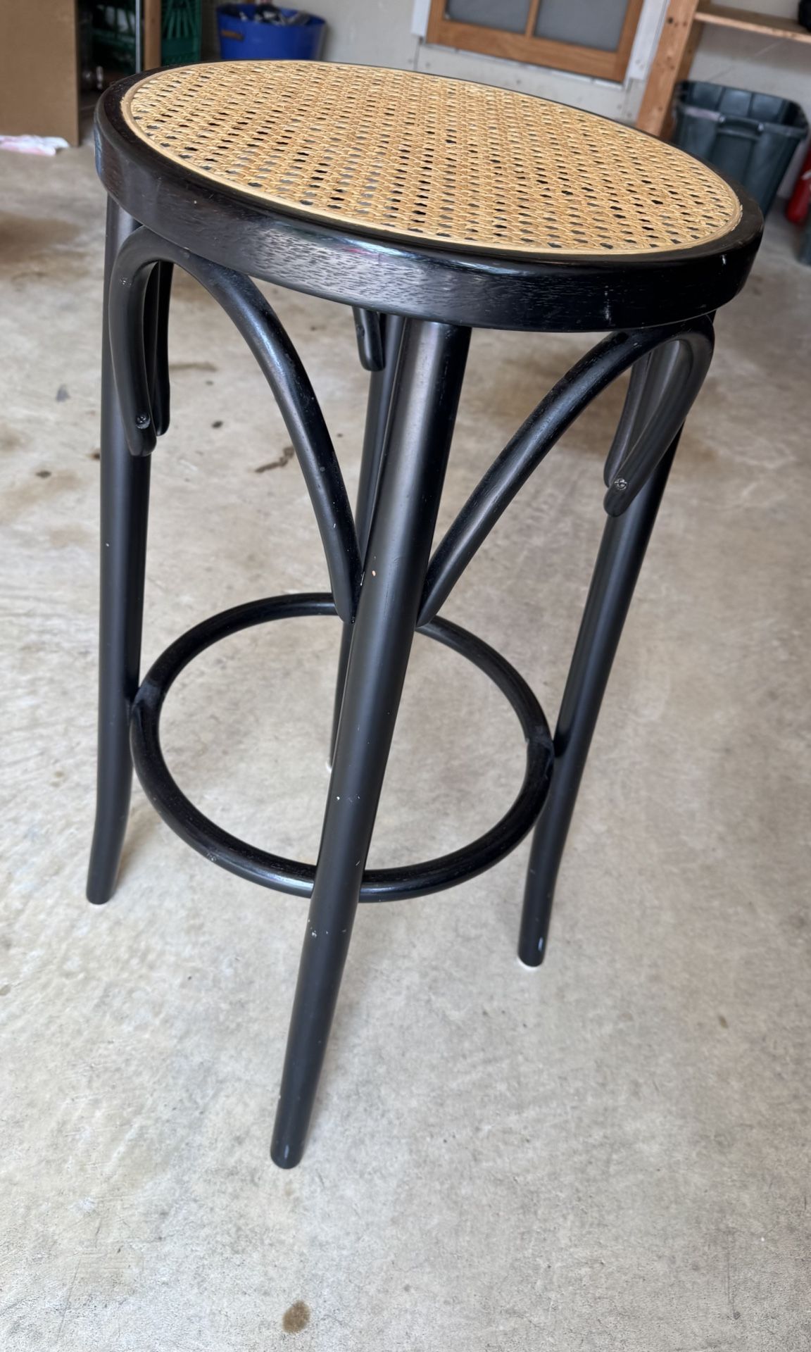 Rattan To- Wood Bar Stool (set Of 2)