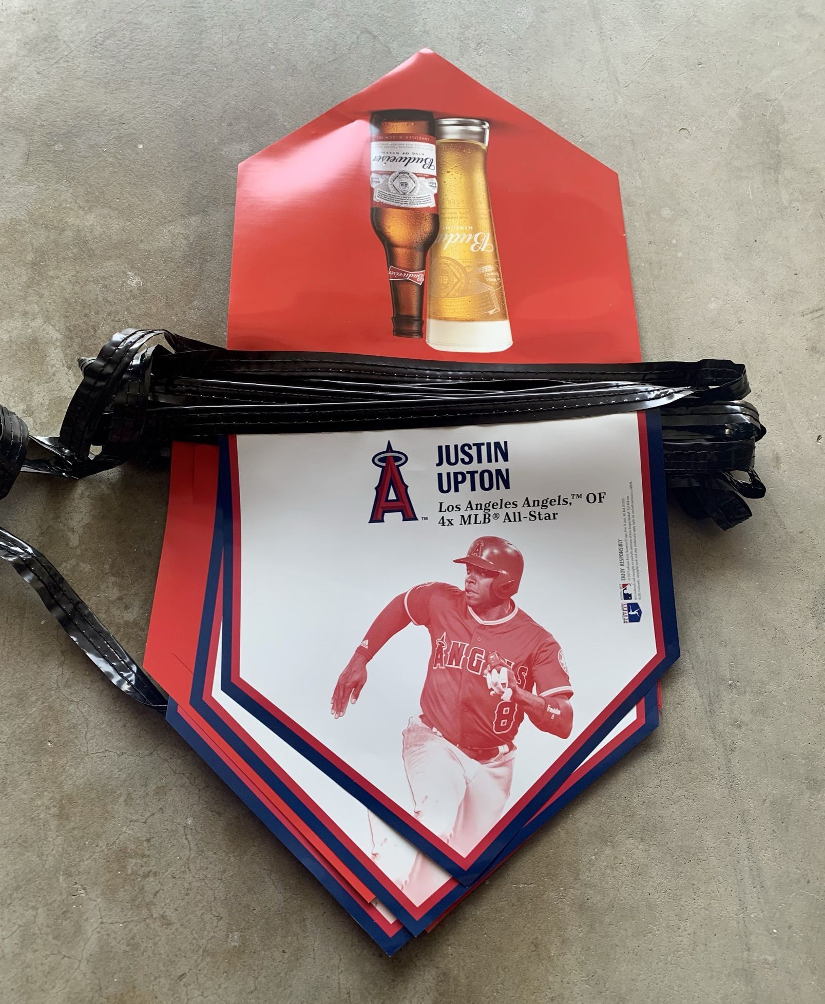 Angels Budweiser Beer Bar Banners  Justin Upton