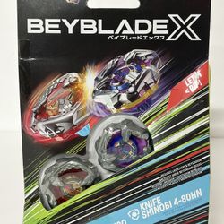 NEW Beyblade X Top Pack Beat Tyranno 4-70Q / Knife Shinobi 4-80HN
