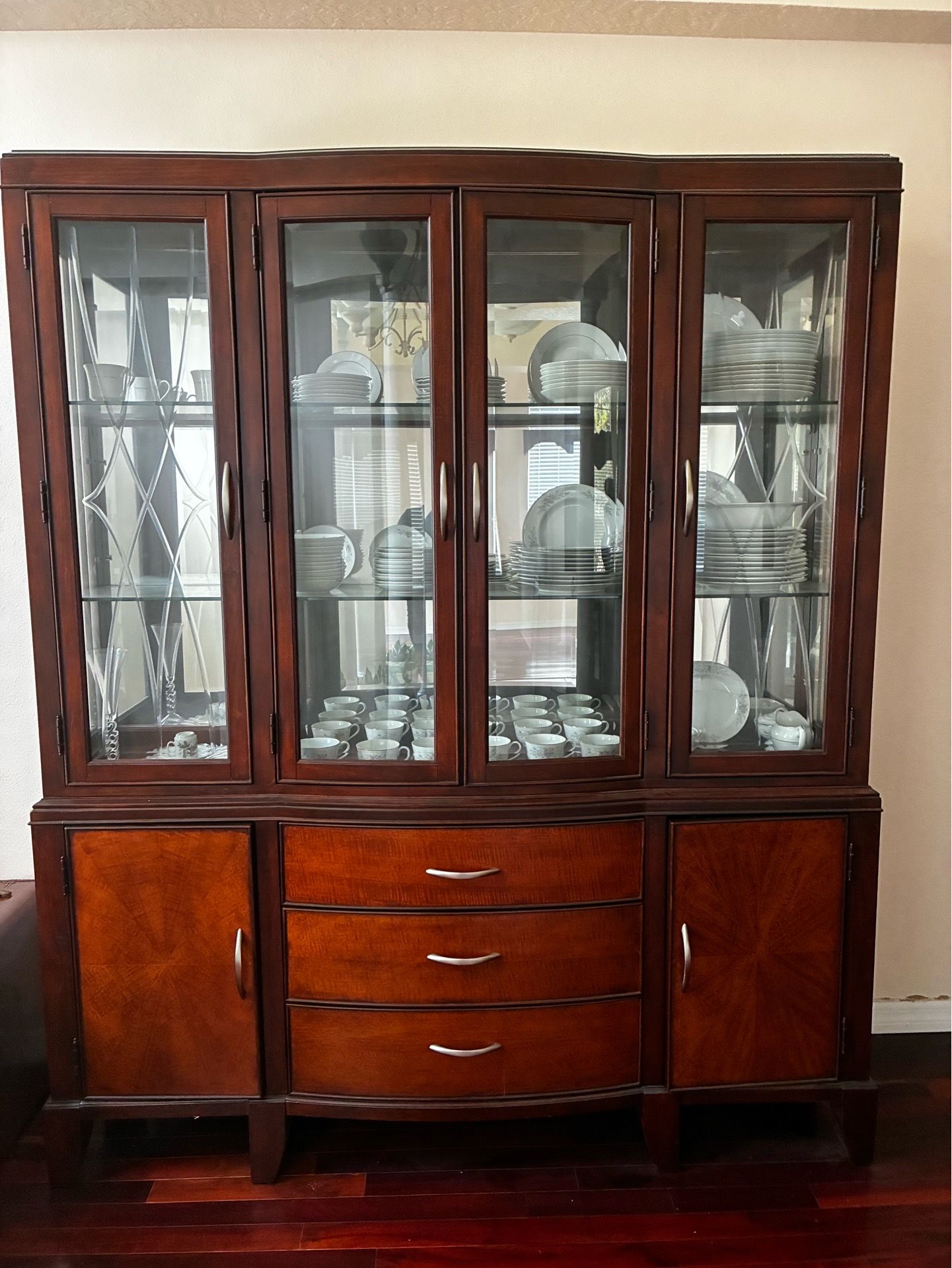China Cabinet and Cherrywood Entertainment Center