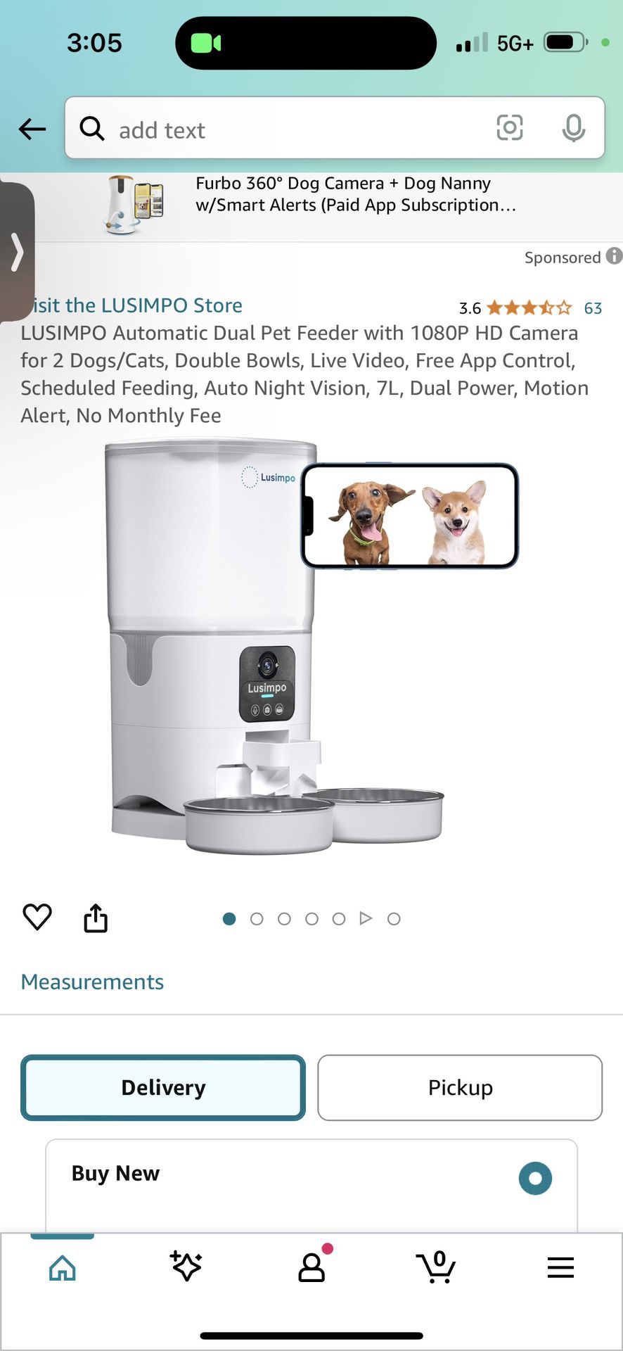 Automatic Dual Pet Feeder with 1080P HD Camera
