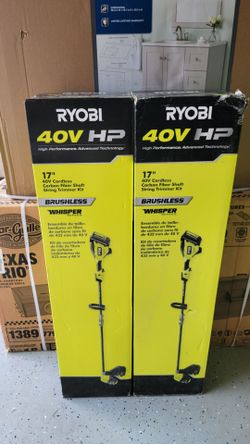 40V HP Brushless Whisper Series 17 in. Cordless Battery Carbon Fiber Shaft String Trimmer w/ 6.0 Ah Battery & Charger
