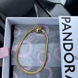 pandora 925 14k gold plated family treee bracelet 