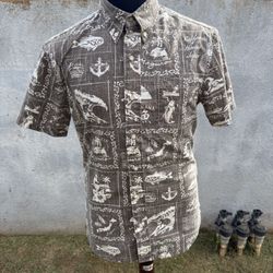 PreOwned Reyn Spooner Tailored Fit Multicolored Hawaiian Shirt Men's Small