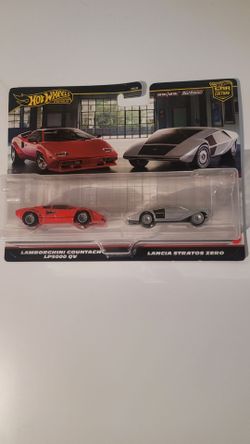 Hotwheels 2pack lamborghini countach, Lancia Stratos zero