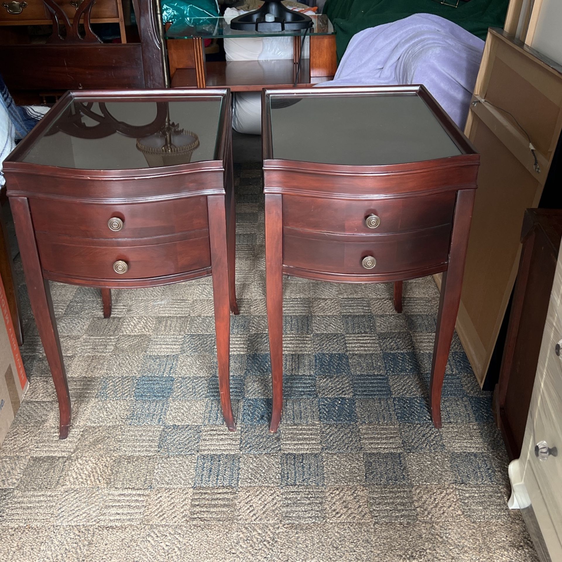 Pair Antique End Table Night Stands