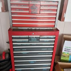 Craftsman Cabinet With Tools & Tool Box On Top