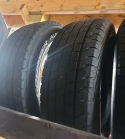 245 75 16 (2) HIGH TREAD LT all season used tires free installation