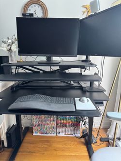 Adjustable Desk + Sit‑Stand Converter Bundle