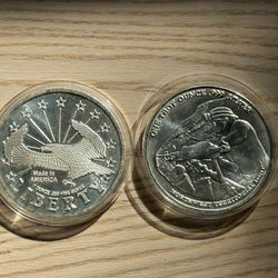 Two 1oz Silver Coins Private Mint
