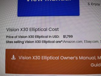Vision Fitness X30 Elliptical for Sale in Eden Prairie MN OfferUp